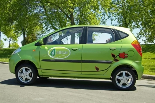The Maya 300 electric car can travel up to 120 miles per charge and reach a top speed of 35mph