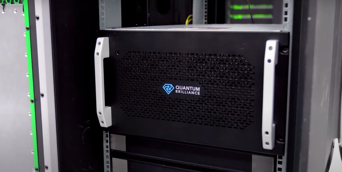 The Quantum Brilliance quantum processor is installed in a supercomputer rack at Pawsey Supercomputing Research Centre in Perth, Western Australia