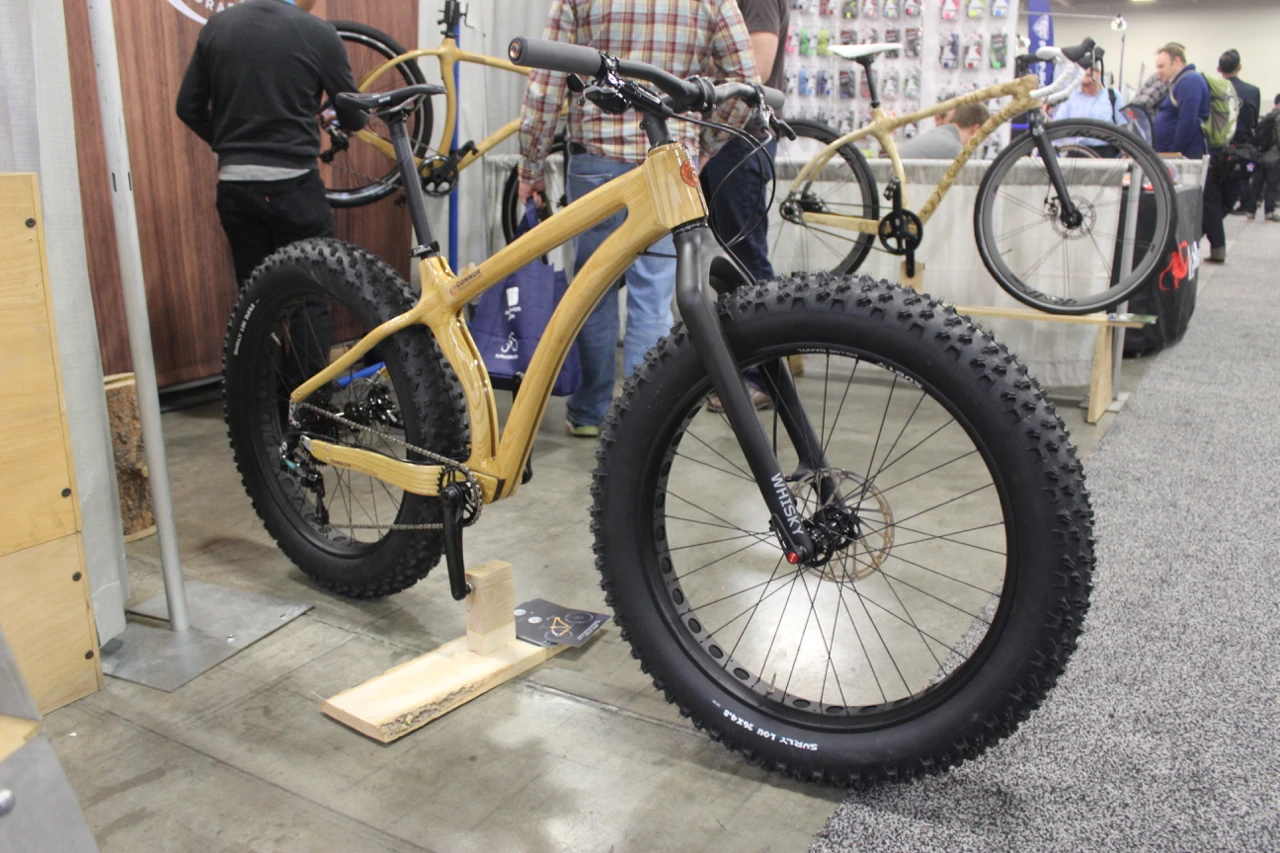 A wooden fatbike from Connor Wood Bicycles