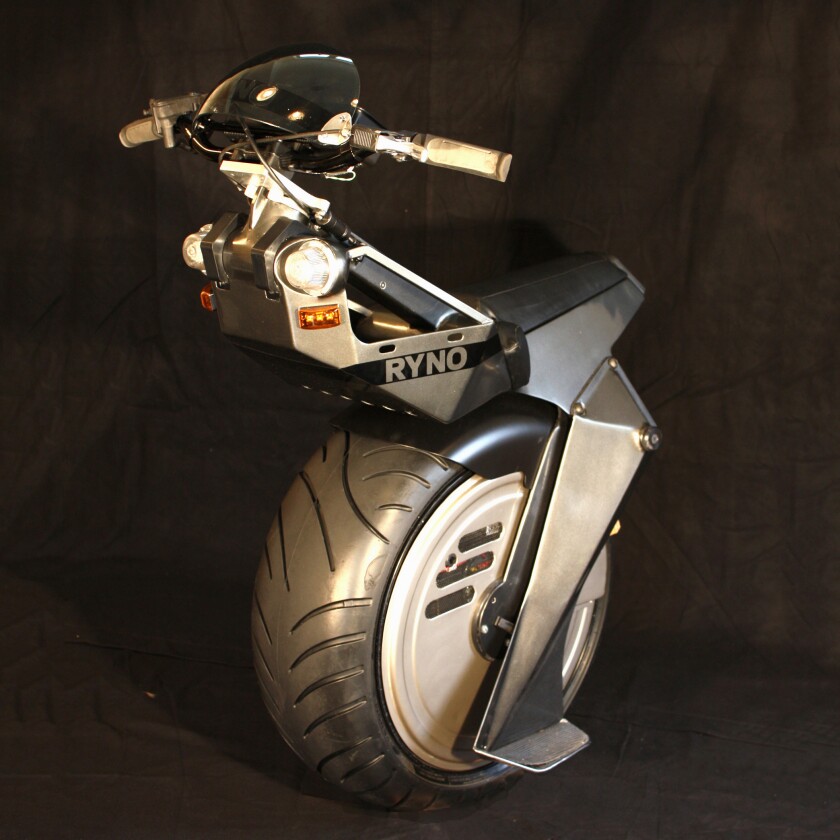 Chris Hoffmann on the second RYNO prototype: "I got on it and I just rode off, just like a bike. I was riding around the neighborhood inside 15 minutes. I was riding around doing figure eights. It just totally blew me away because it worked really well."