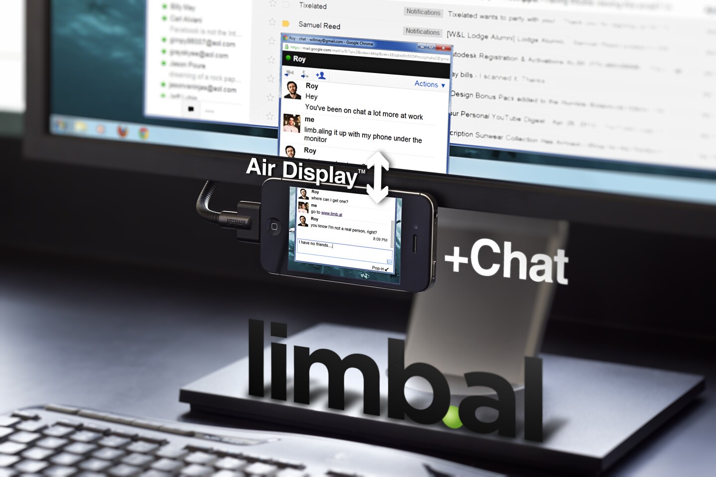 Once in place, your smartphone screen can become an extension to your existing display real estate