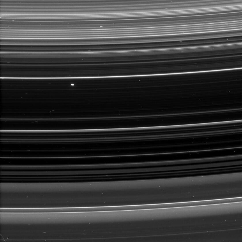 An image of Saturn's rings taken by Cassini on April 26