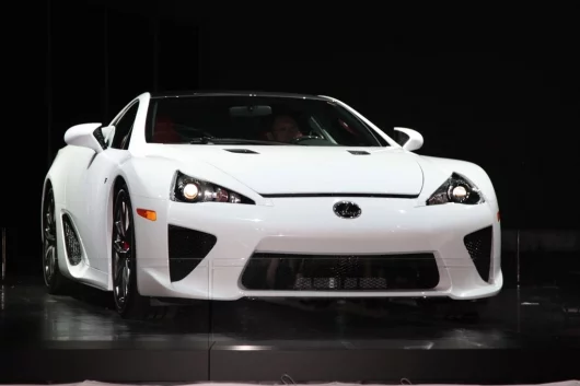 The Lexus LFA on show in Tokyo