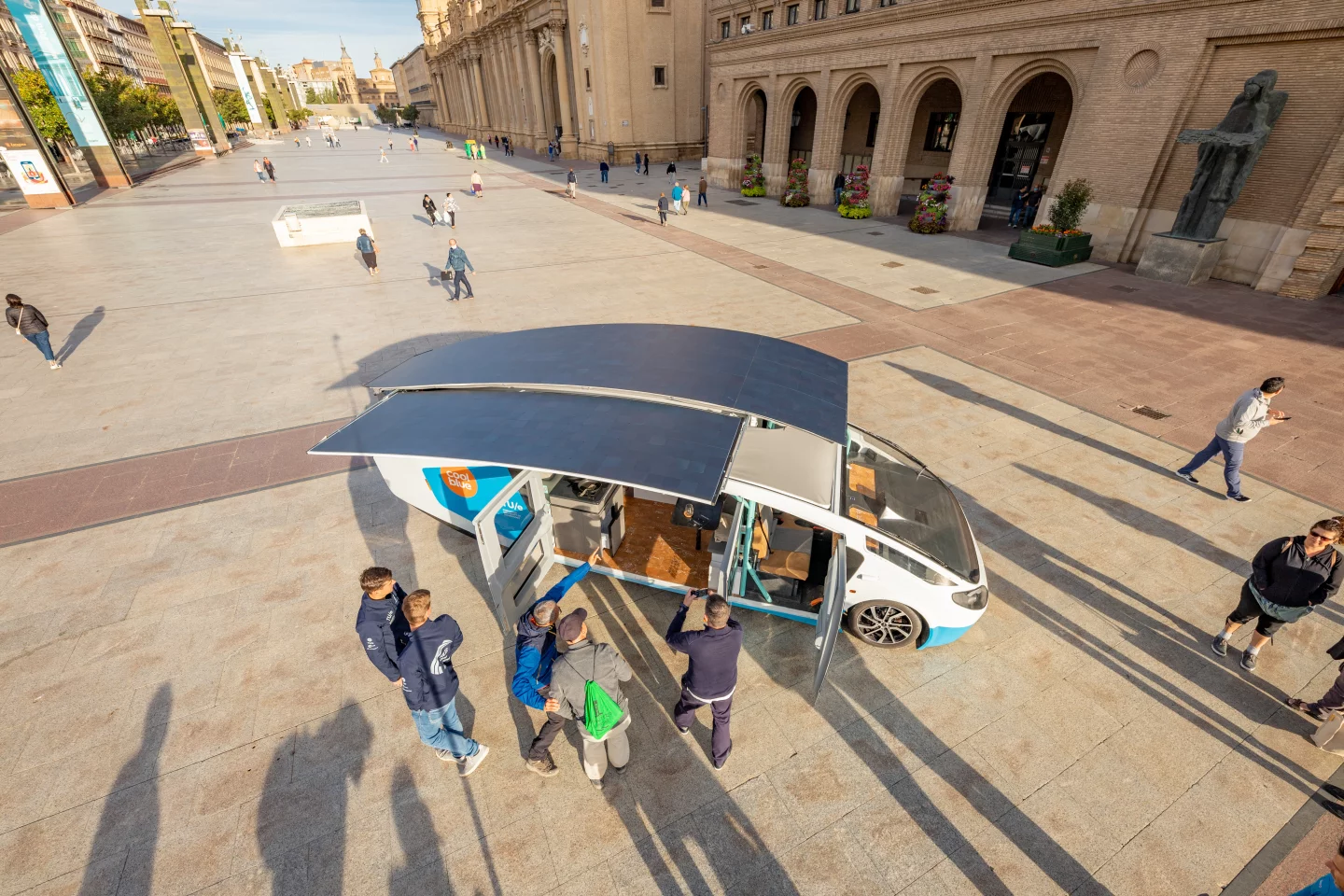 An important part of the Stella Vita European tour is showing the vehicle off to the public, here in Zaragoza