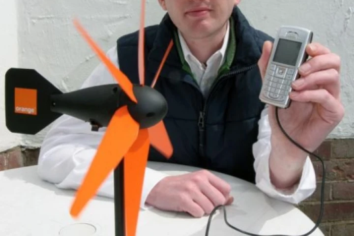 Ben Jandrel with the wind charger