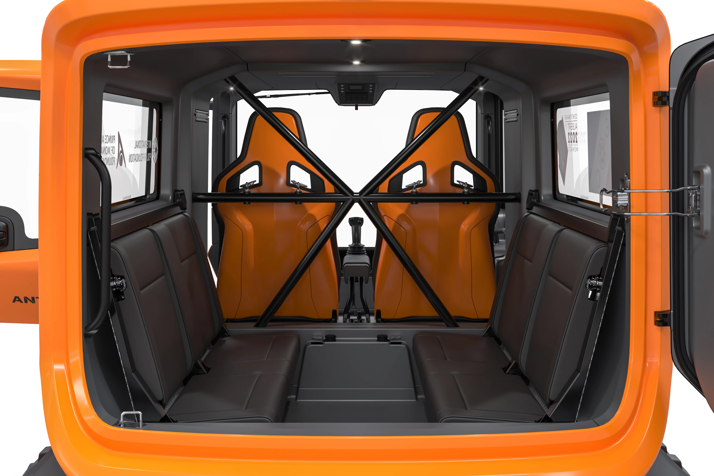 Antarctica rear cabin with foldaway benches