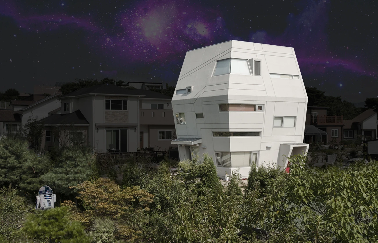 The chance to Photoshop an R2D2 into one's house must be the stuff of dreams for most young architects (Image: Moon Hoon)