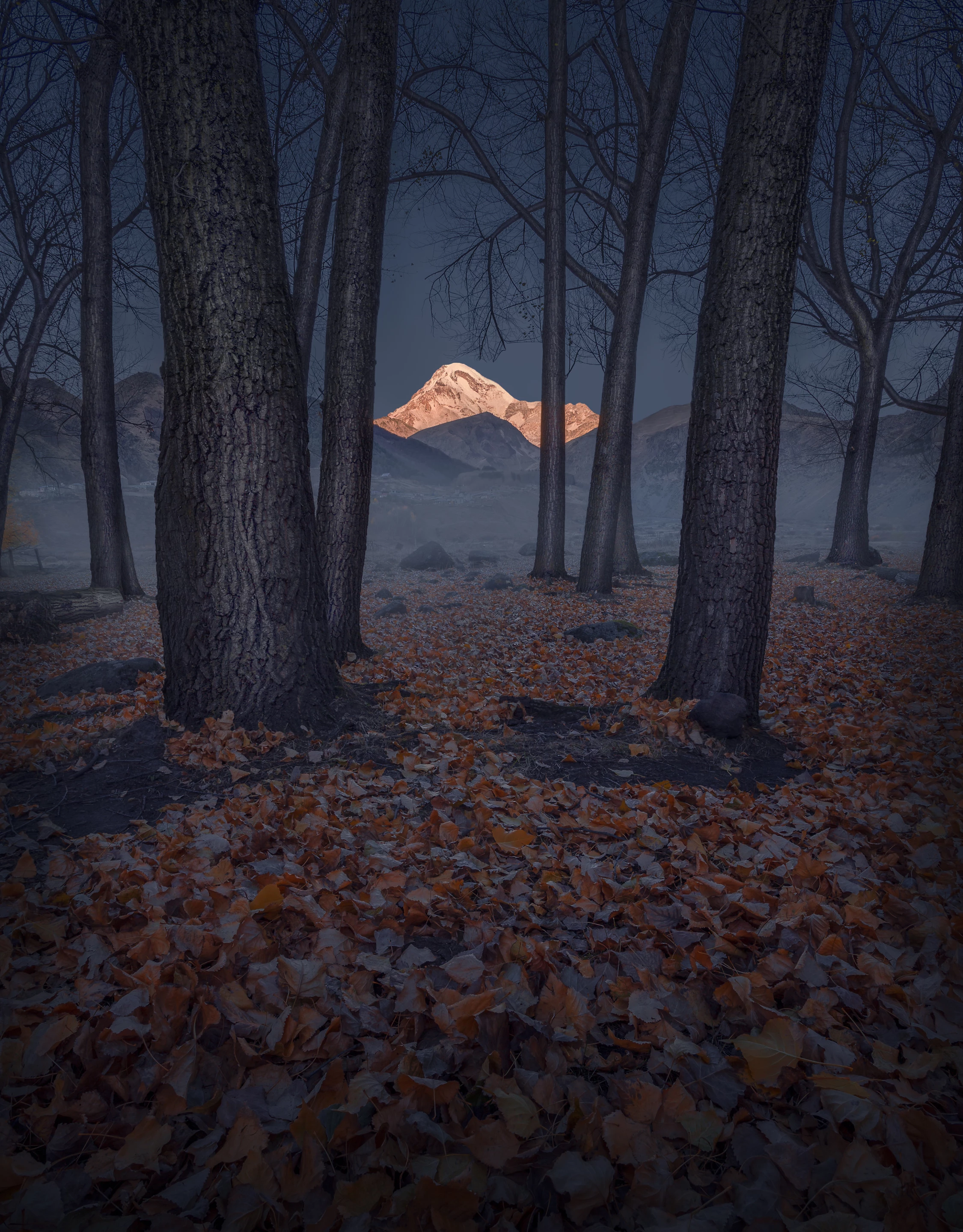 Photographer of the Year. From Twilight To Light. Kazbek Mountain, Georgia