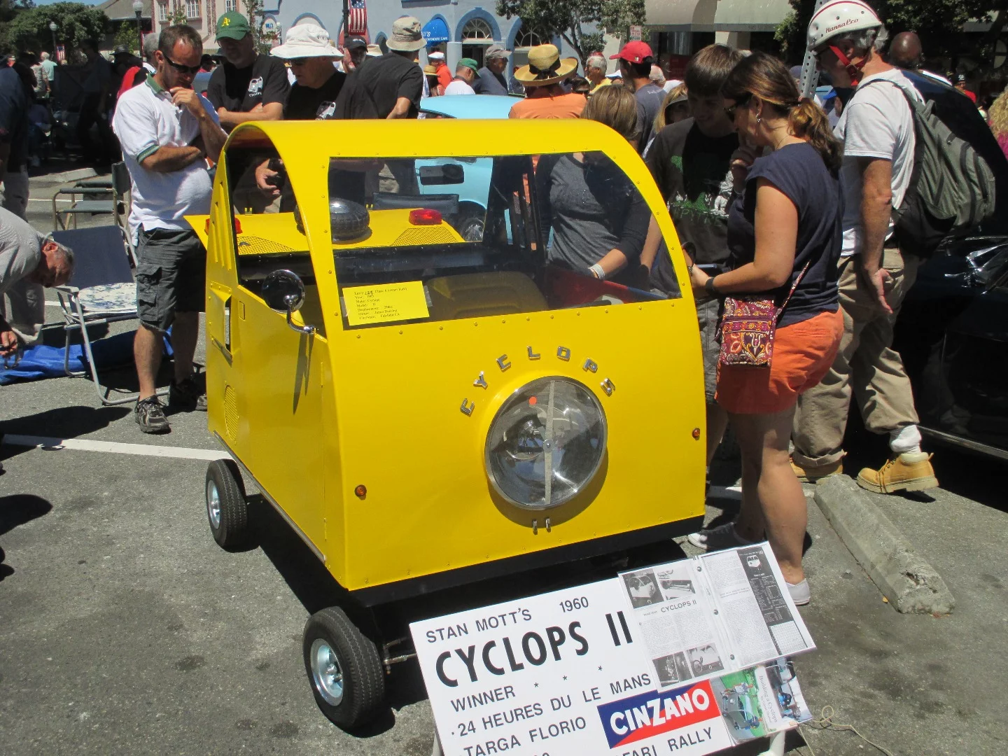 Cyclops at Little Car Show in Seaside. Readers of Road and Track in the 50's will remember stories about them.