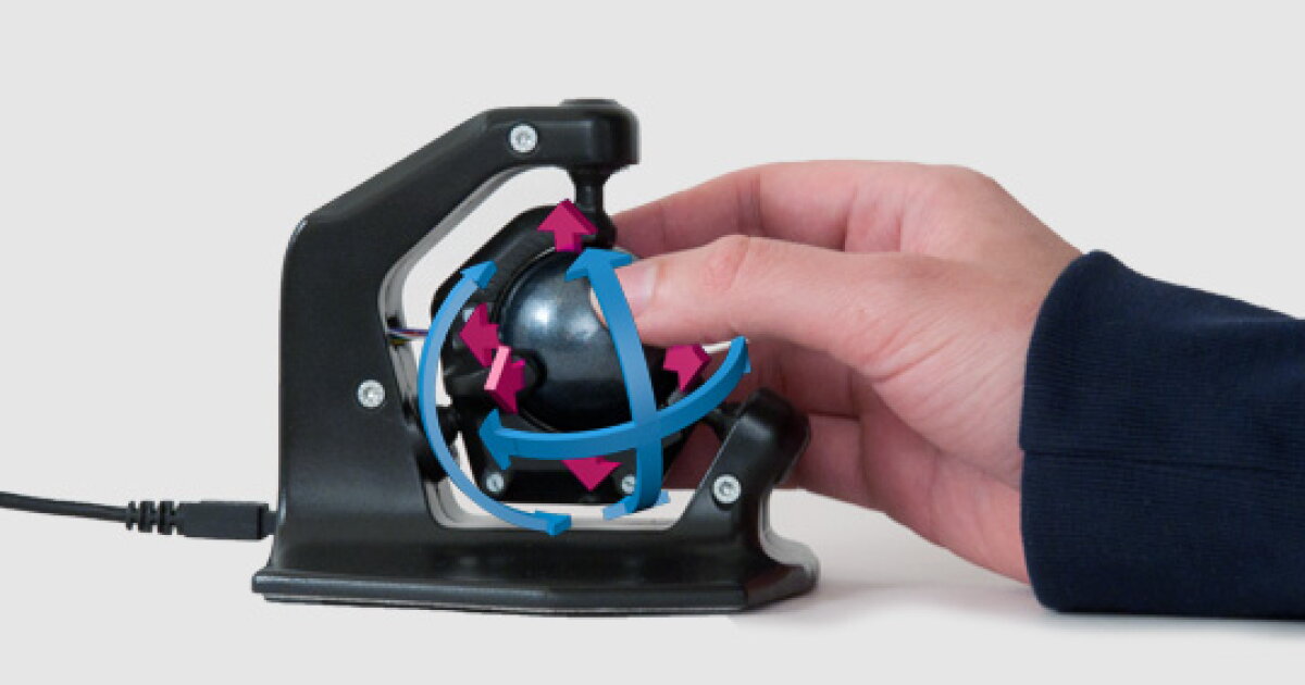 The 3D-Spheric-Mouse simplifies 3D workflow navigation