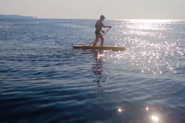Cross country skiing in the summer