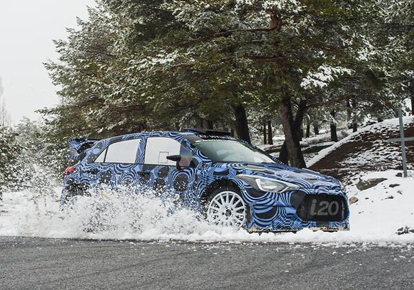 Hyundai tested the i20 WRC in Spain earlier this year