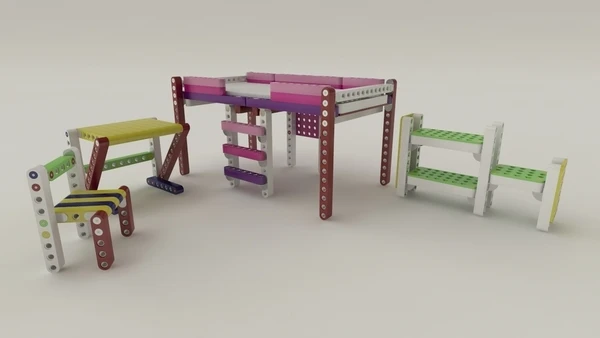 Creative children will be able to furnish their whole room using Olla