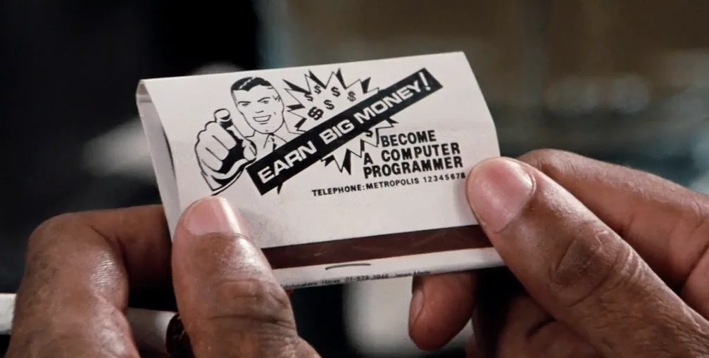 The matchbook that set Richard Pryor off on a path to become the world's greatest computer hacker in Superman III.