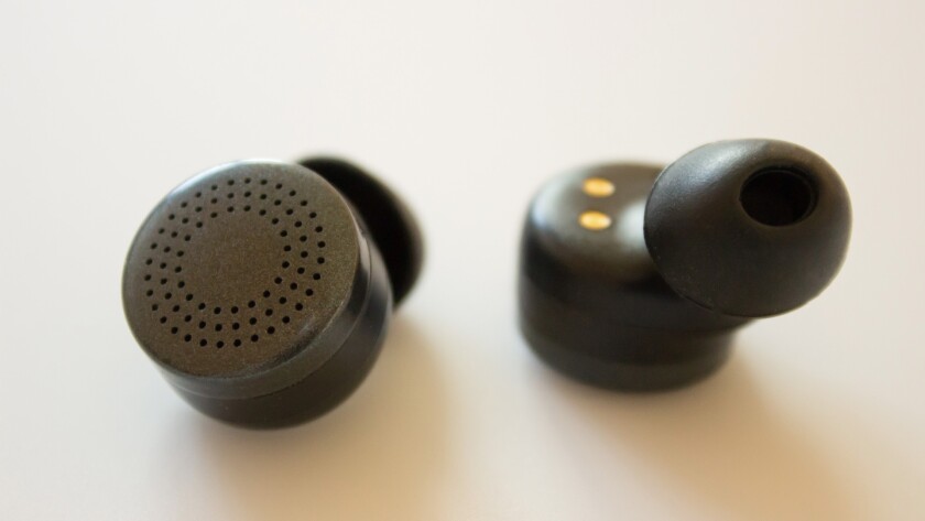 The two Here earbuds