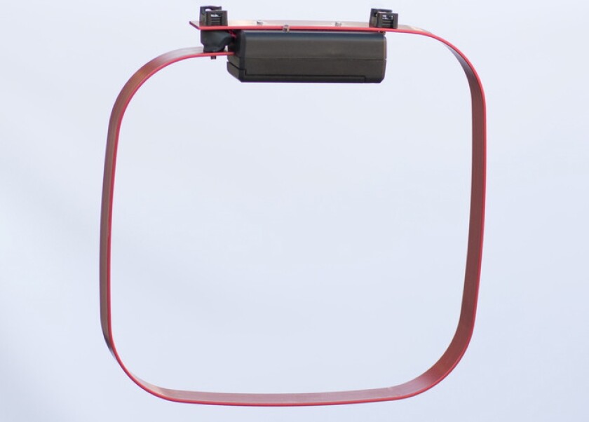 The Veloloop is powered by two AA batteries, and can reportedly run for at least a year on one pair