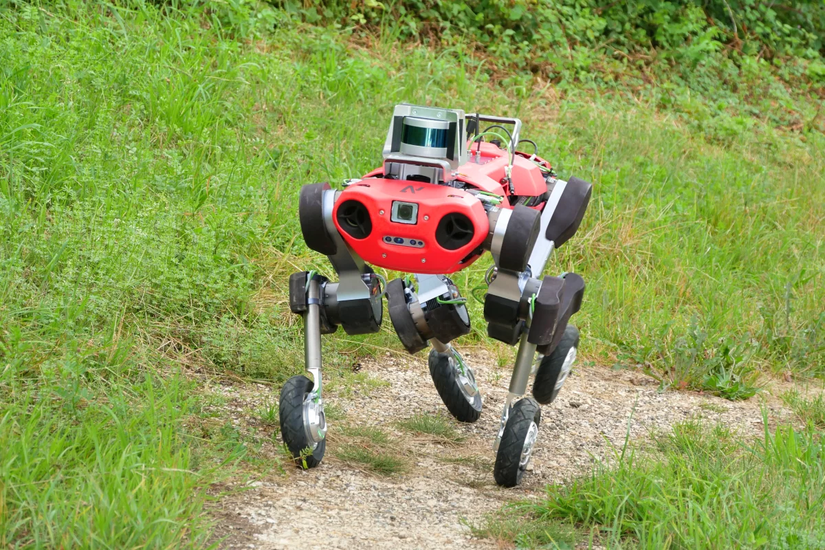 This experimental version of the ANYmal robot has both legs and wheels
