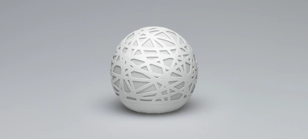 Built into the sphere are sensors to monitor ambient light, temperature, humidity, particles in the air, and a microphone