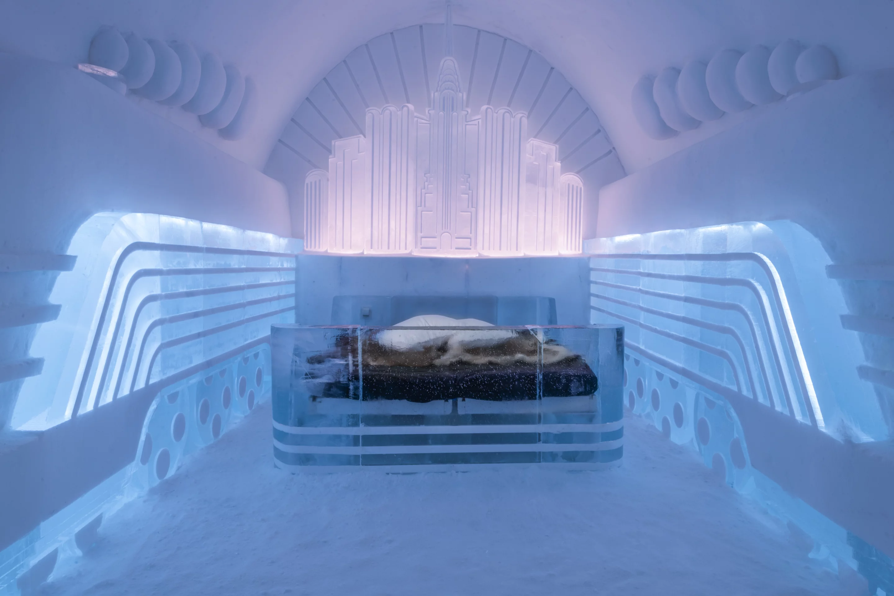 Yesterday's Tomorrow was designed by Corban Warrington and Daniel Afonso. "Yesterday's Tomorrow explores how our futures might have appeared, had we persisted in designing the world with the aestetics and principles of the Art Deco and Streamline Modern movements," explains the pair