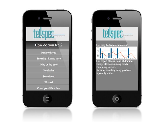 It tracks what you eat and will help identify your food sensitivities based on your reports of how you feel (Image: TellSpec)