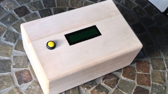 A prototype of the GPS AdventureBox that sends recipients on mission to unlock its contents