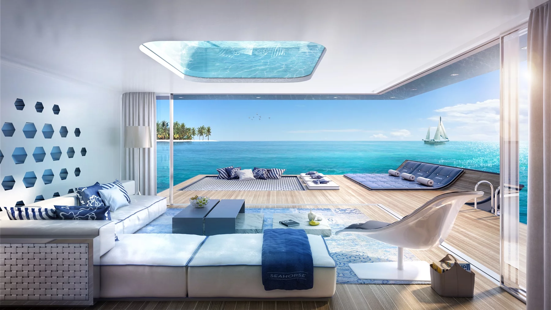 The Signature Edition Floating Seahorse is designed for groups and families