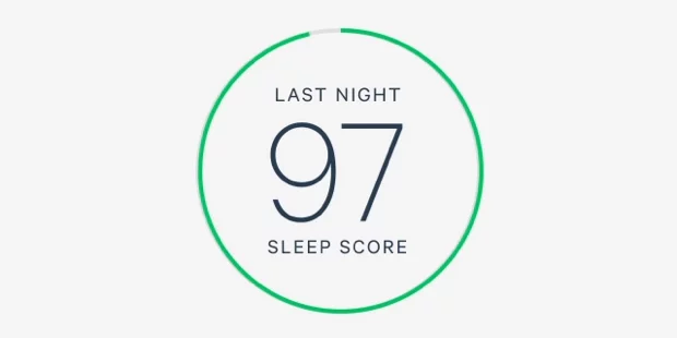 The Sleep Score offers a rating out of 100 based on the quality of the night's rest, as determined by the information gathered by the sensors