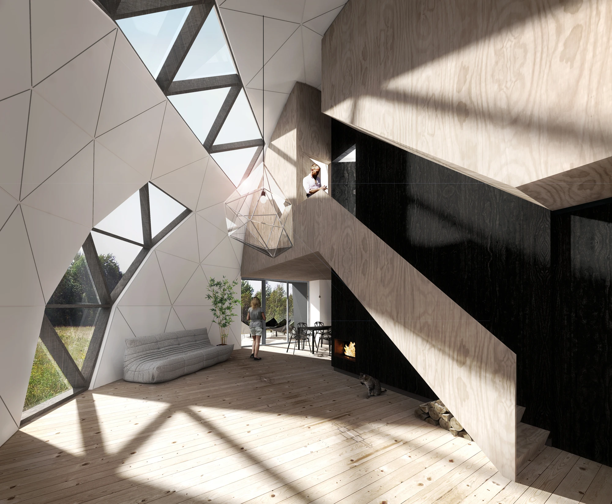 The interior design of the DOM(E) features an independent and self-supporting internal structure