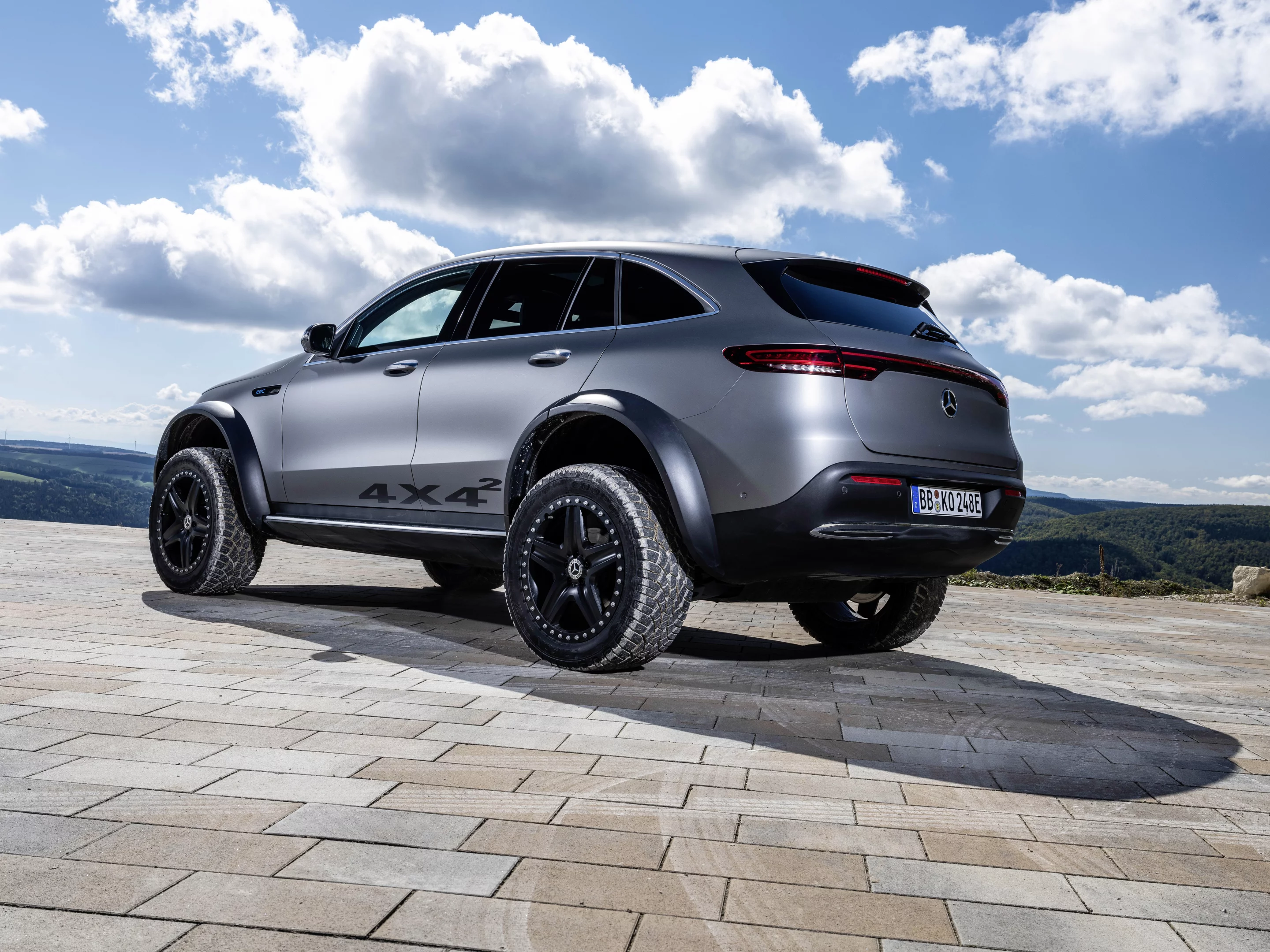 Mercedes' work gives the EQC 4x4² about 6 in of extra clearance