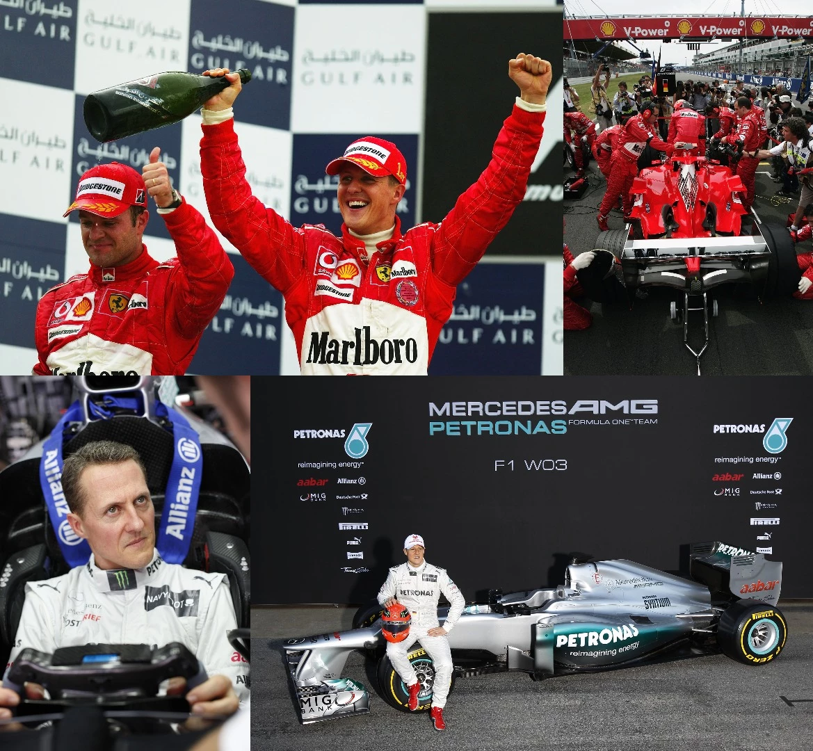No-one disputes that the Michael Schumacher we saw in the period 2010–2012 was not performing at the same level as the driver we saw from 1991 until his first retirement in 2006. His decision to come out of retirement and race uncompetitively for three years dropped his ranking to ninth of the all-time greats, so the analysis was done counting him as two different drivers - Michael Schumacher 1991-2006 (which places him thrid best of all-time) and Michael Schumacher 1991-2012 (which places him ninth).
