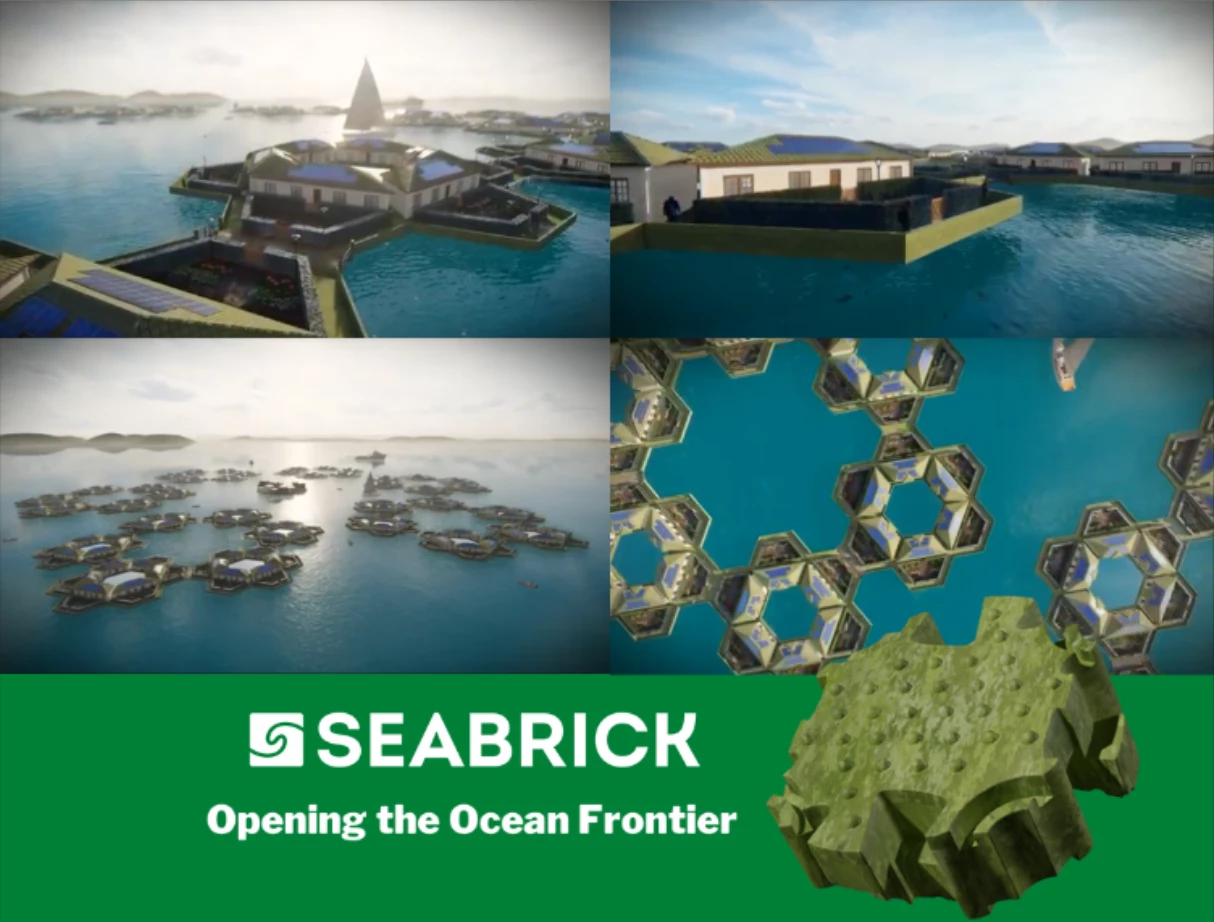 A cheap, carbon-sequestering construction piece for floating infrastructure