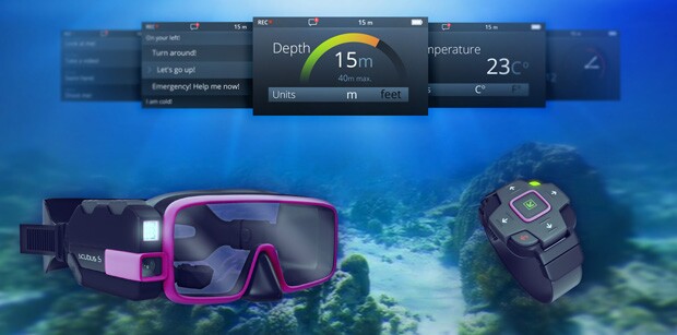 Scubus S Puts Hd Video Recording Underwater Communications And Hud In Your Diving Mask