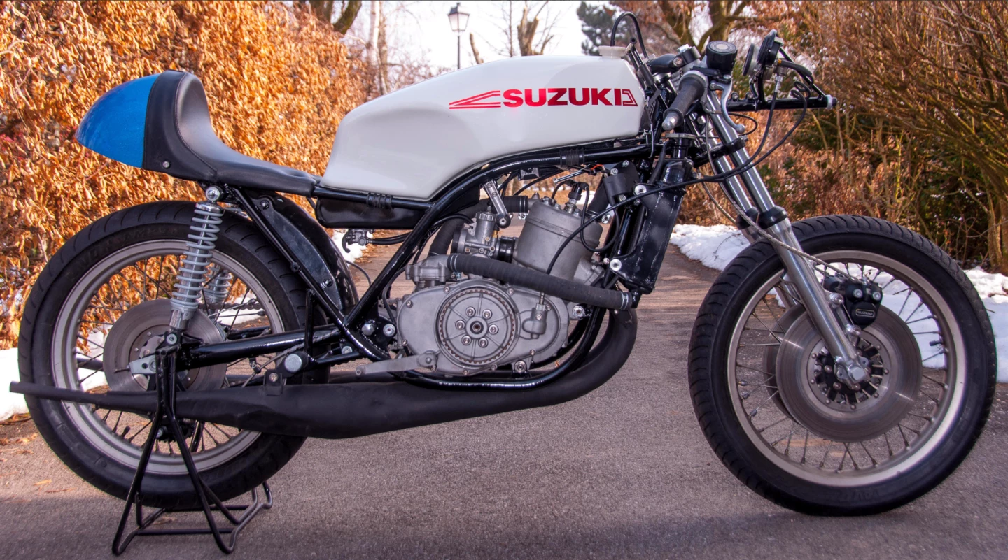 This 1973 Suzuki TR500 (XR05) Racer, Lot 175 at Bonhams Autumn Stafford Sale (18-Oct-15) is estimated to sell for between £27,000 and 30,000 ($41,000 and $46,000)