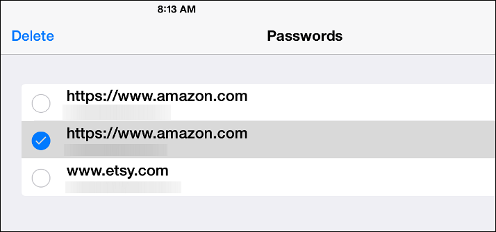 You can delete passwords for certain sites stored in iCloud Keychain