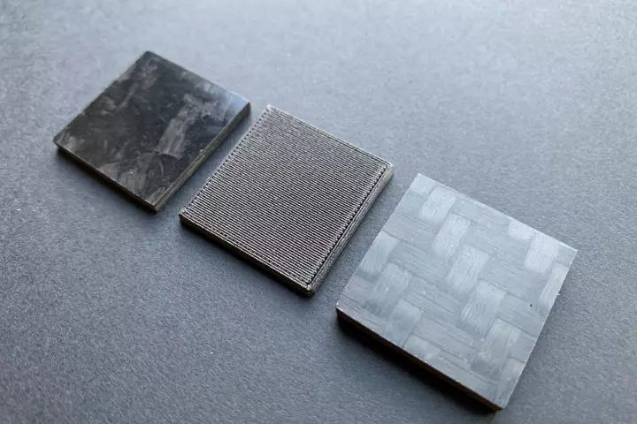 A total of five samples will be assessed, made of different types of carbon fiber
