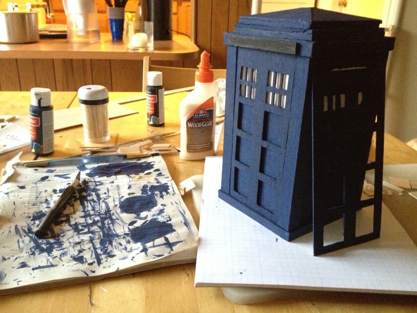 Greg's TARDIS in a late stage of construction (Photo: Greg Kumparek)