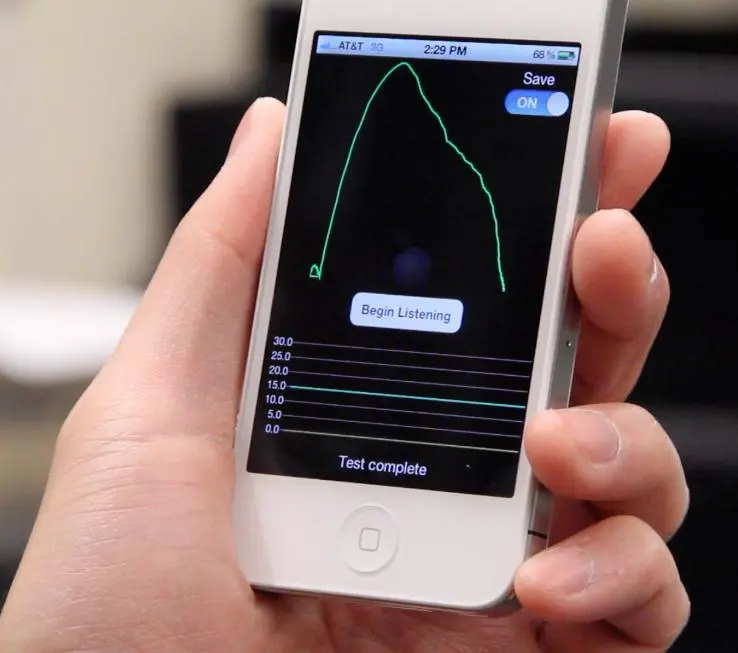 SpiroSmart was designed at the University of Washington and tests indicate it meets medical standards of accuracy