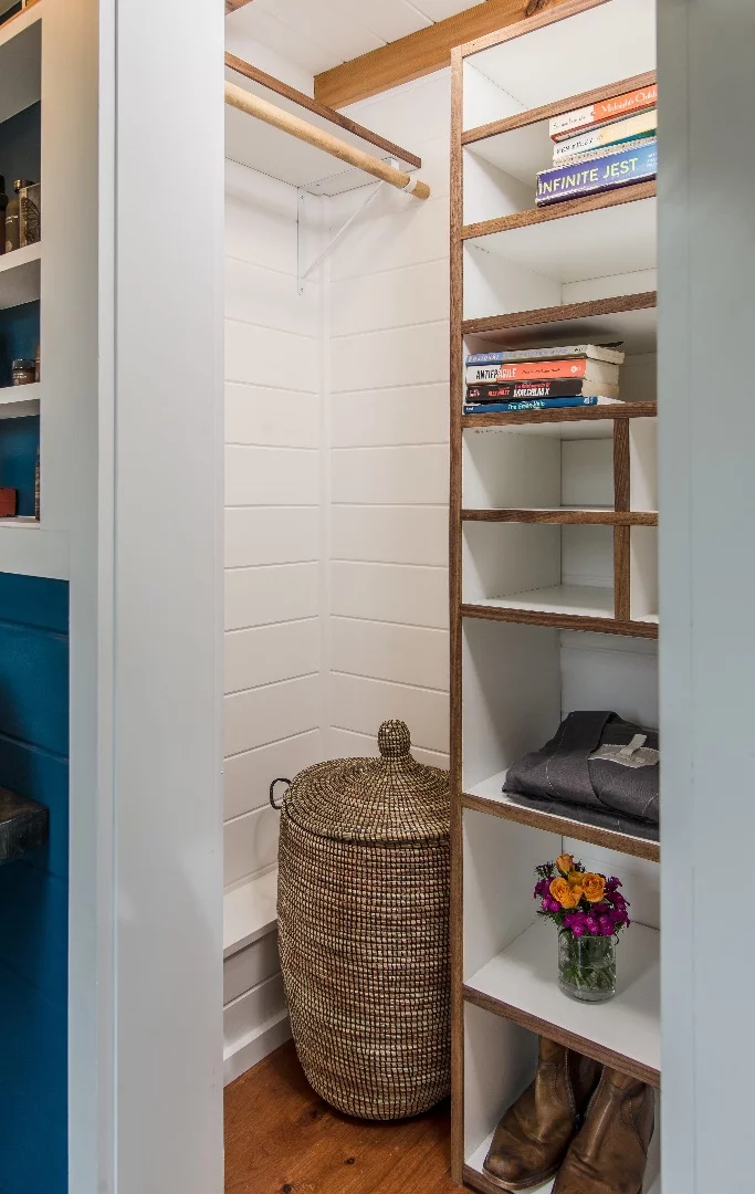 The Escher's bathroom also includes a walk-in closet