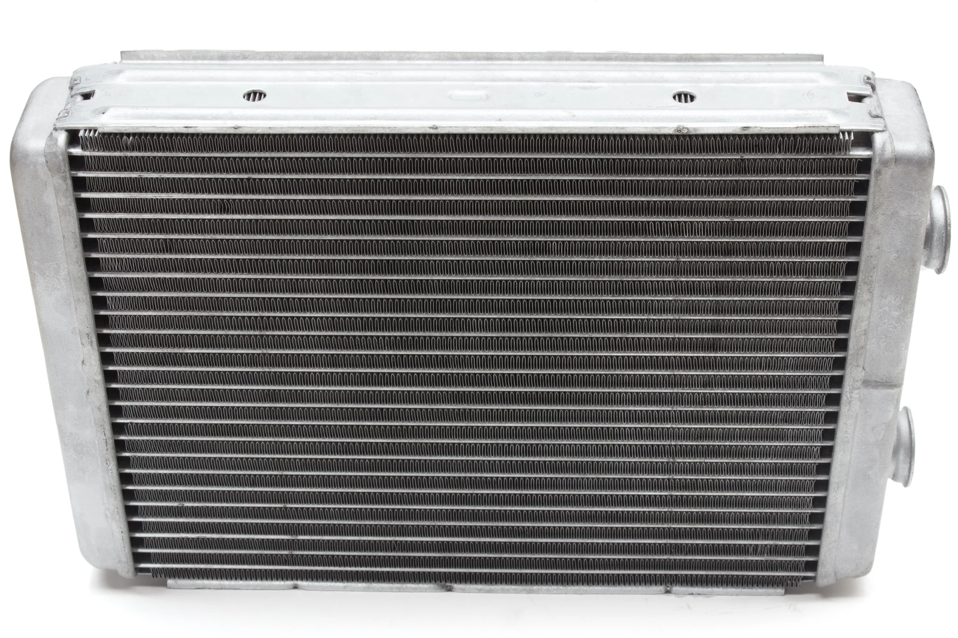 An automobile radiator, made of conventional metals