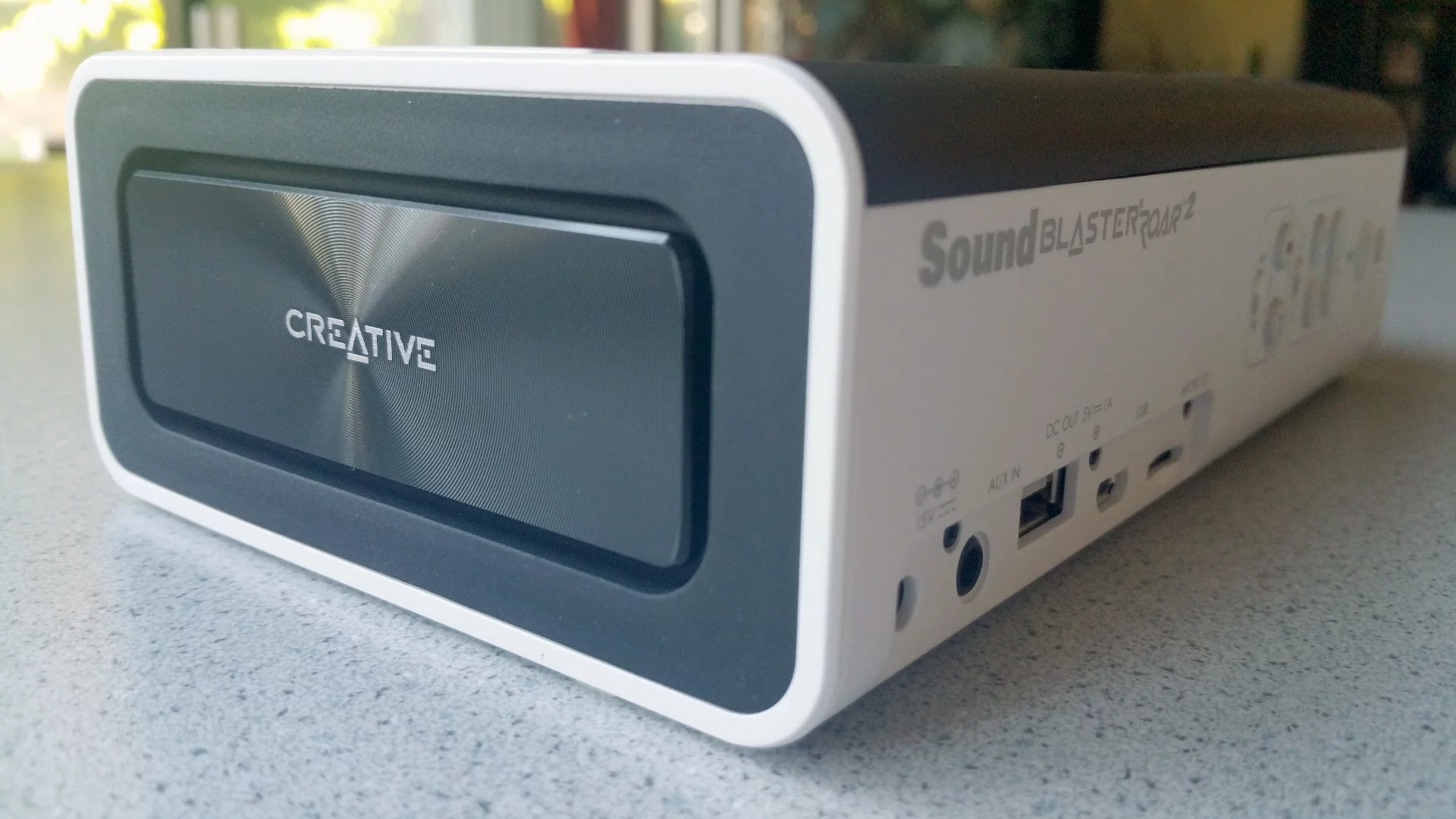 The Creative Labs Sound Blaster Roar 2 speaker features a brace of uncovered, passive bass radiators on each side