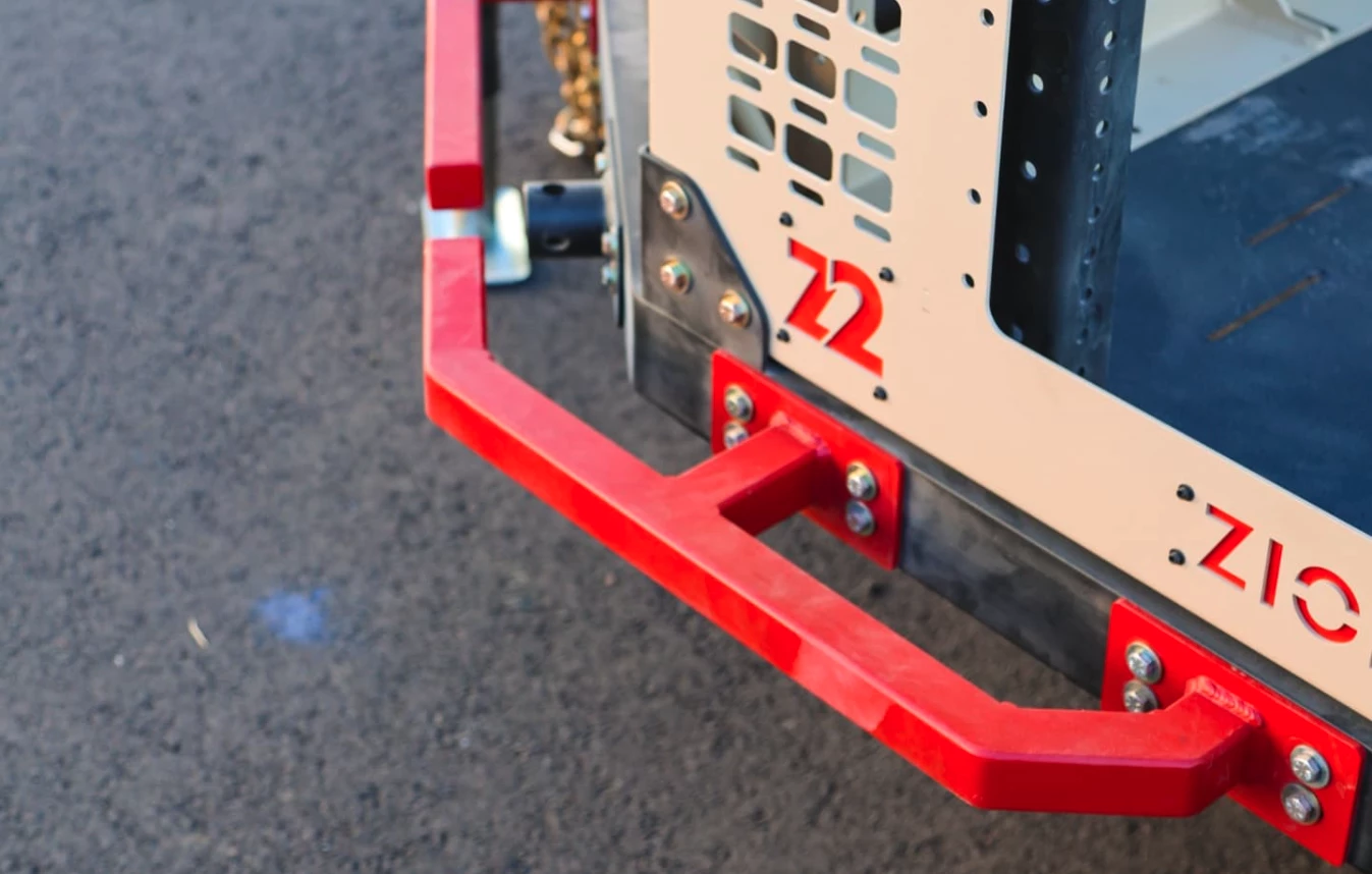 Available bolt-on steps help when accessing upper cargo