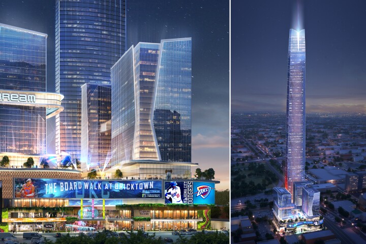 The Boardwalk at Bricktown skyscraper will be the second-tallest building in the USA, as well as the second-tallest in the entire Western Hemisphere