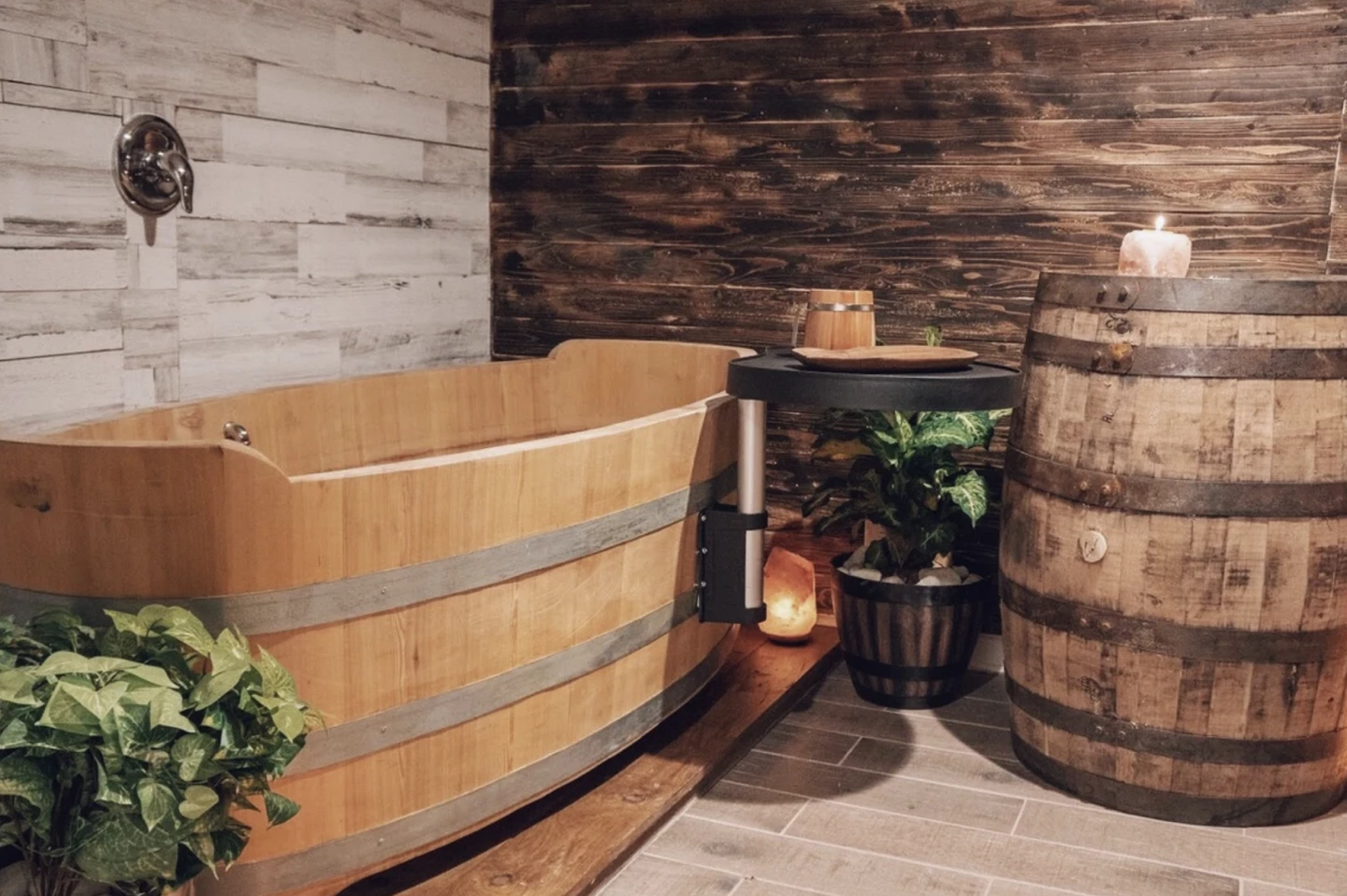 Piva Beer Spa in Chicago brings some bar touches to one of the private soaking rooms