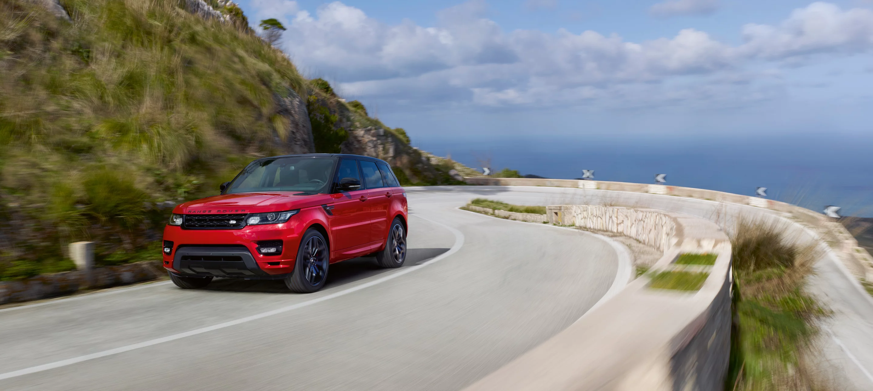 The HST's supercharged V6 engine is 40 hp more powerful than the motor in the base Range Rover Sport
