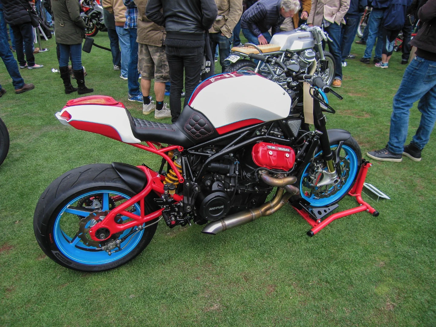This custom race bike was a show finisher at the Quail Motorcycle Gathering