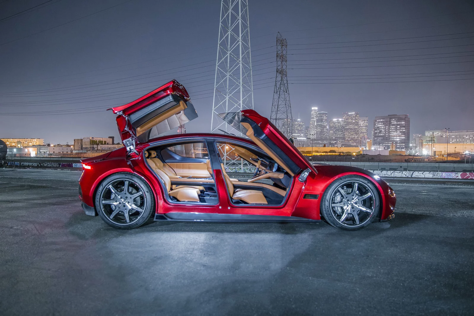 Fisker pops the butterfly doors for a peek inside