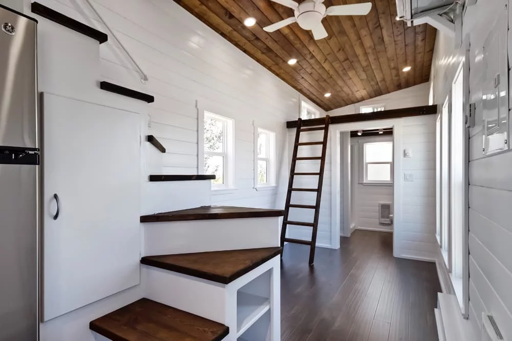 Storage-stairs lead to the main sleeping loft