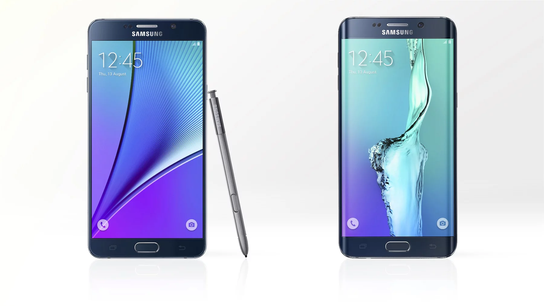 Gizmag compares the features and specs of the Samsung Galaxy Note 5 (left) and its pen-less twin, the Galaxy S6 edge+