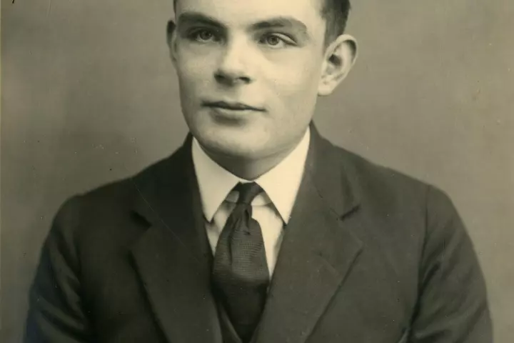 In the notebook, Turing reportedly "works on the foundations of mathematical notation and computer science"