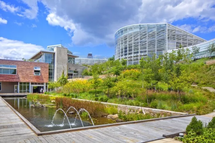 The Phipps Center for Sustainable Landscapes has recently received full Living Building Challenge certification (Photo: Denmarsh Photography)